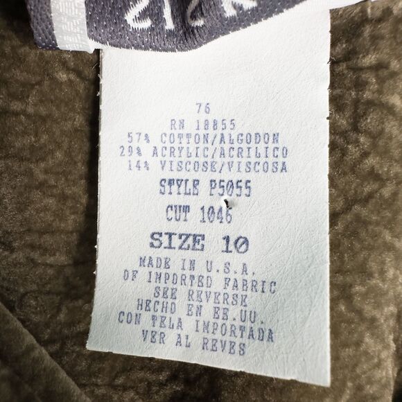 Vintage Sisko & Co Textured Button Up Jacket Womens 10 Green Cottagecore Retro - Picture 12 of 13